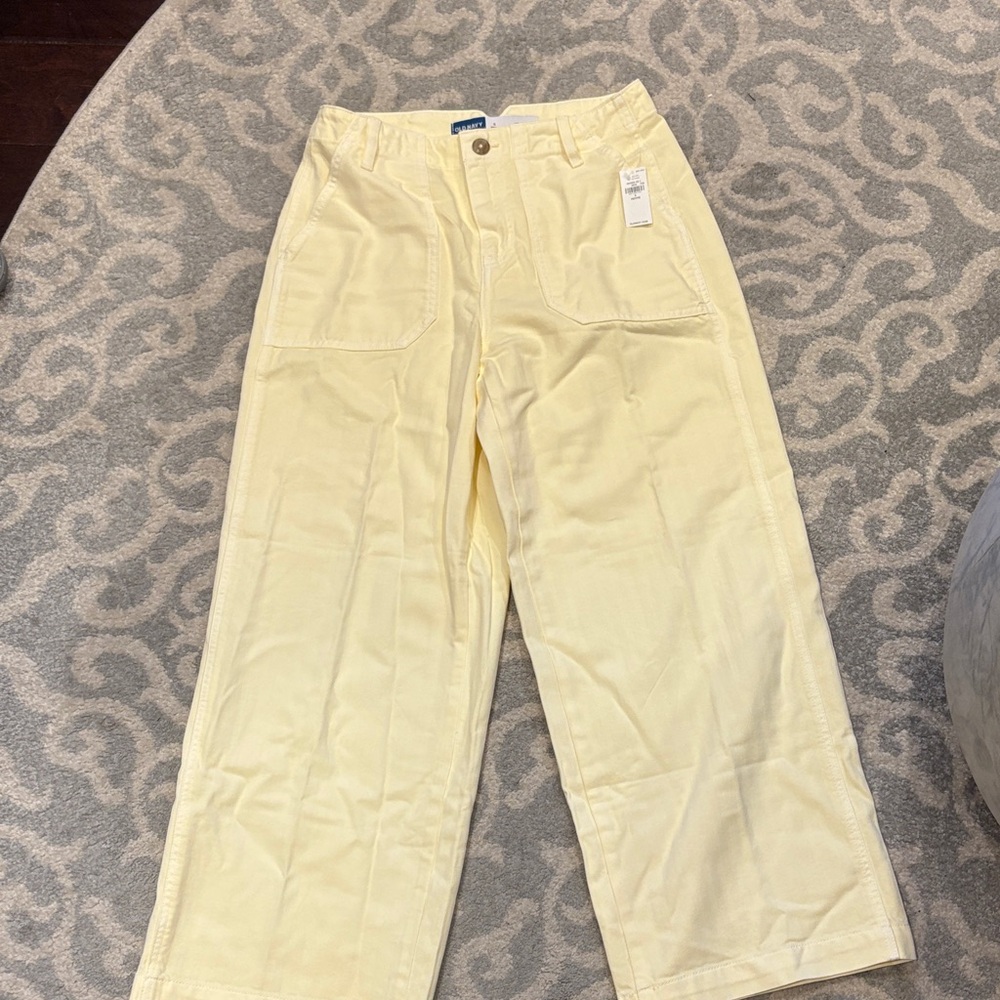 Eomens old navy high rise baggy waist leg Yellow Pants